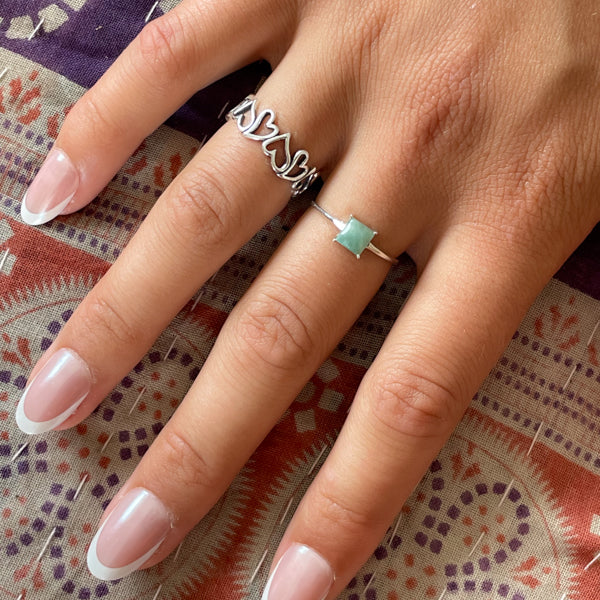 Square Amazonite Ring