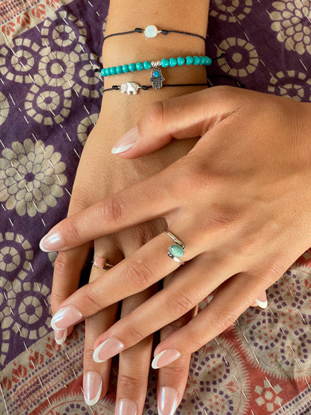 White Opal Corded Bracelet