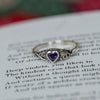 CZ Amethyst Heart Ring