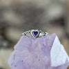 CZ Amethyst Heart Ring