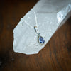 Dainty Pear Cut Iolite Necklace