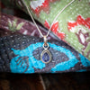 Dainty Pear Cut Iolite Necklace