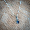 Dainty Pear Cut Iolite Necklace