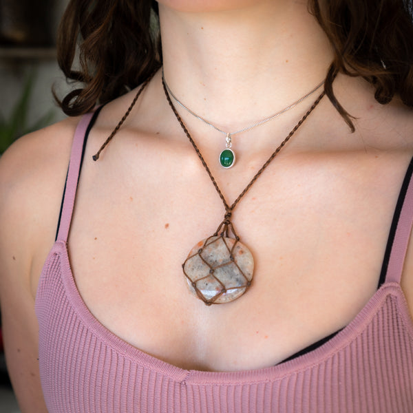 Oval Nephrite Jade Necklace
