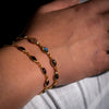 Oval Garnet Gold Bracelet