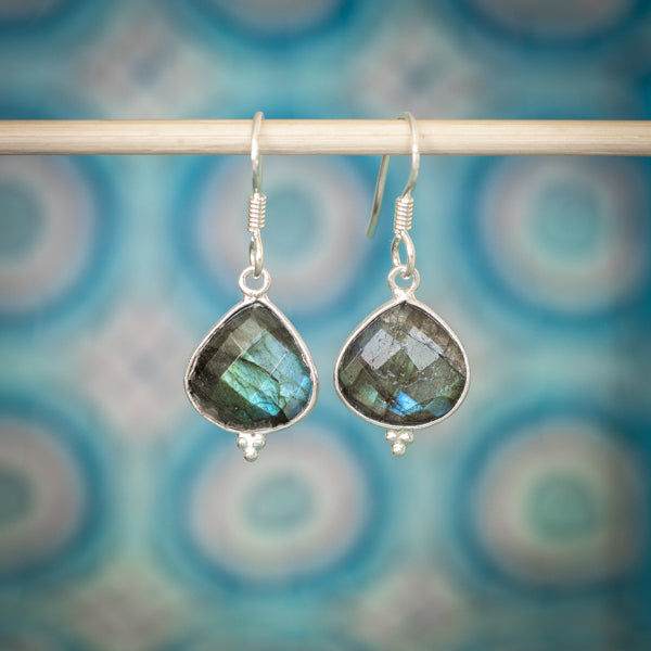 Boho Cut Labradorite Earrings