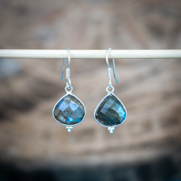 Boho Cut Labradorite Earrings