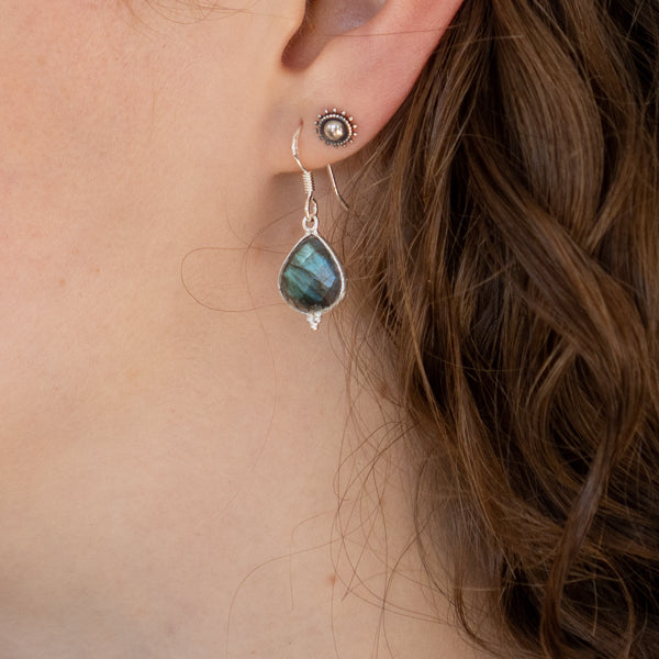 Boho Cut Labradorite Earrings
