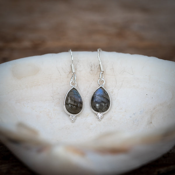 Dangle Labradorite Earrings
