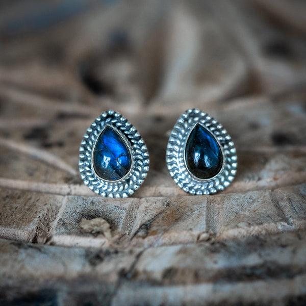 Raindrop Labradorite Studs