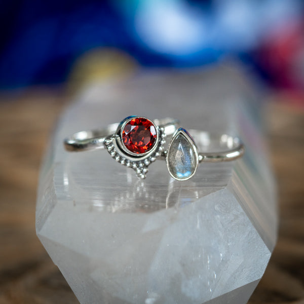 Labradorite Pear Ring