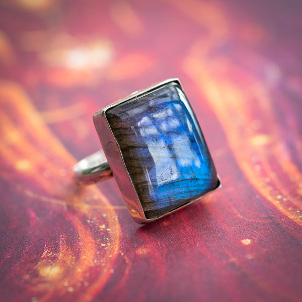 Large Labradorite Ring