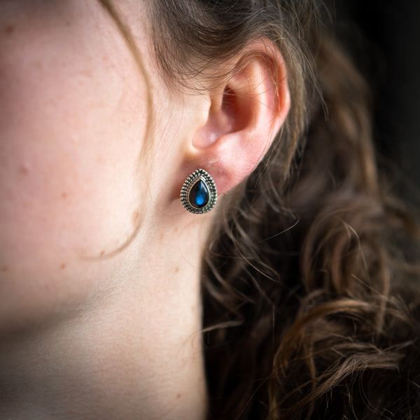 Raindrop Labradorite Studs