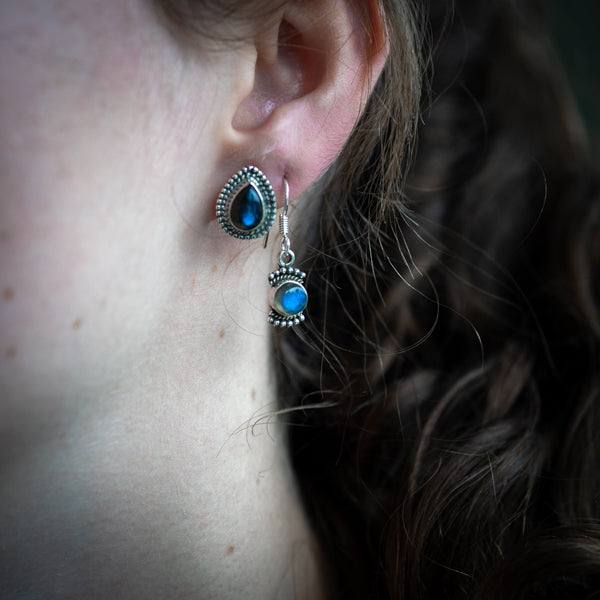 Raindrop Labradorite Studs