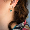 Circle Malachite Earrings