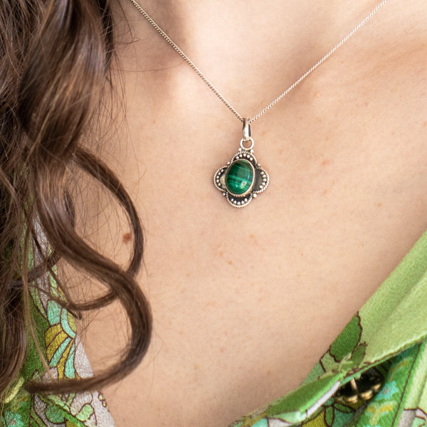 Malachite Moon Shadow Necklace