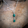 Double Pear Malachite Necklace