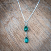 Double Pear Malachite Necklace