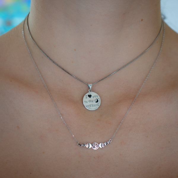 I Love U to The Moon & Back Necklace