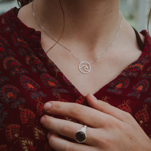 Silver Surf Necklace