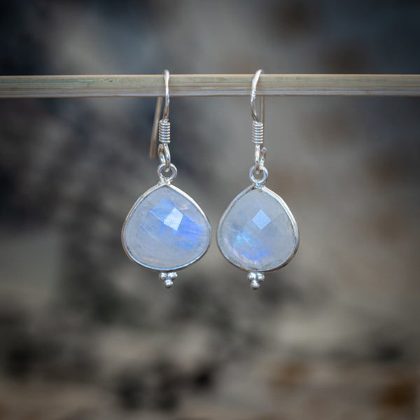 Boho Rainbow Moonstone Earrings