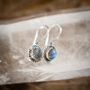 Circle Moonstone Earrings