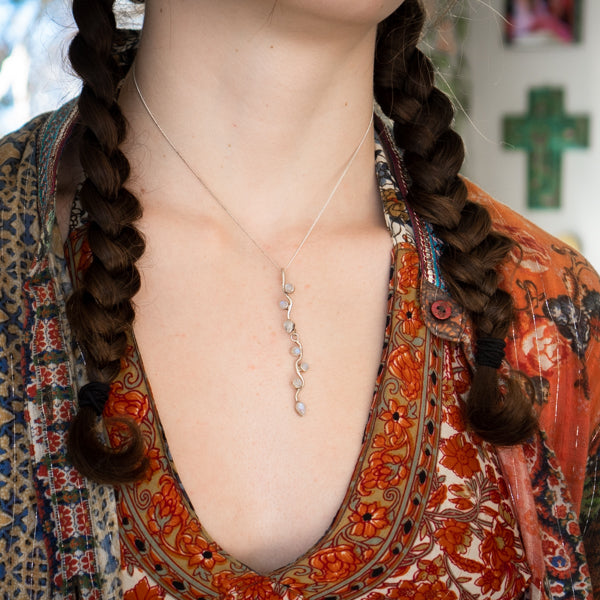 Six Drop Moonstone Necklace