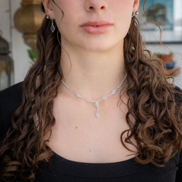 Marquise Moonstone Necklace