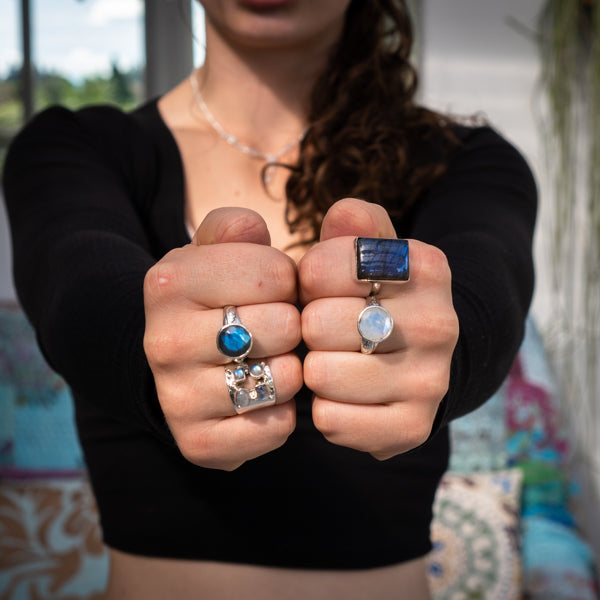 Chunky Moonstone Ring