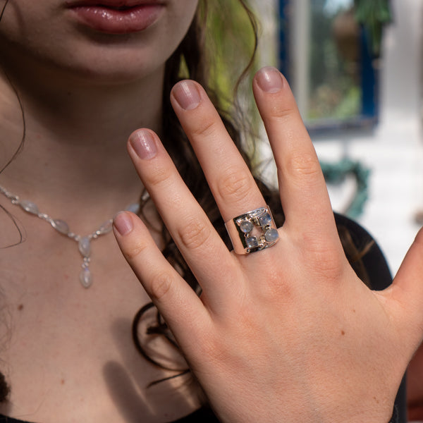 Multi Shape Moonstone Ring
