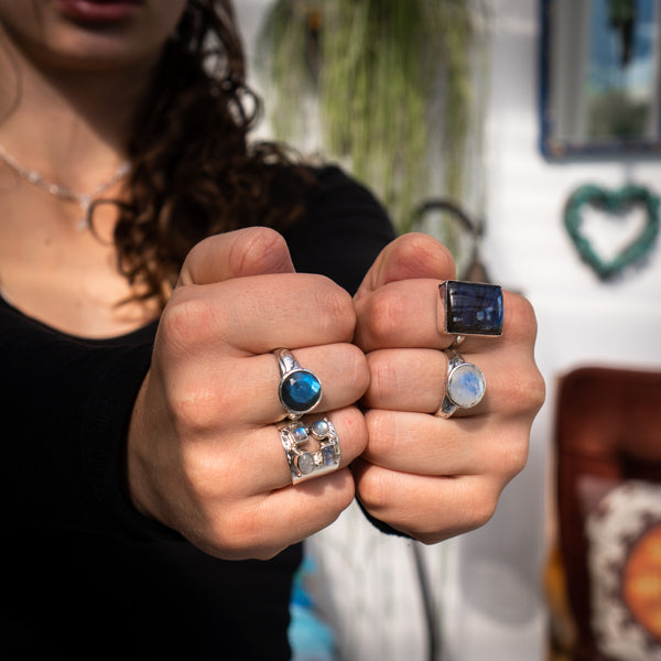 Multi Shape Moonstone Ring