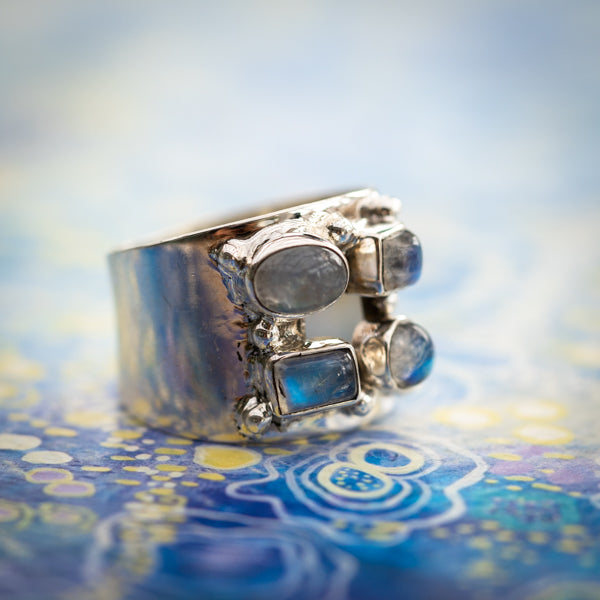 Multi Shape Moonstone Ring
