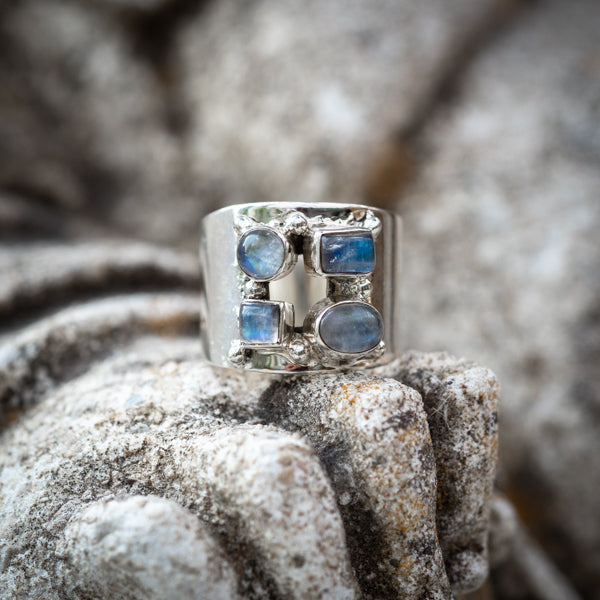 Multi Shape Moonstone Ring