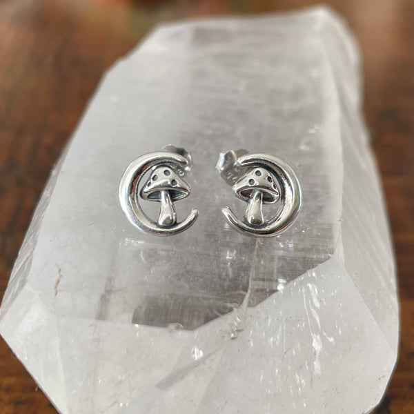 Moon Mushroom Studs