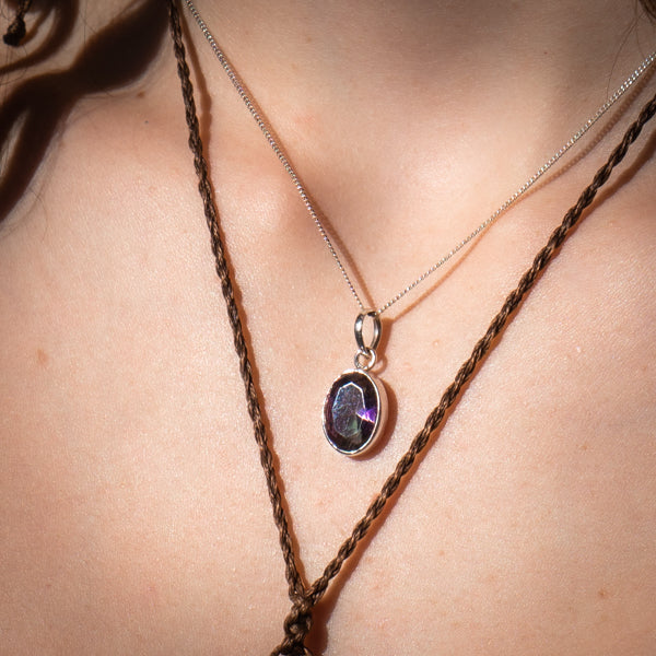 Oval Mystic Topaz Necklace