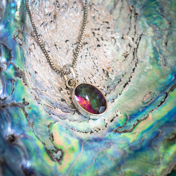 Oval Mystic Topaz Necklace
