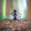 Amethyst Triple Ring