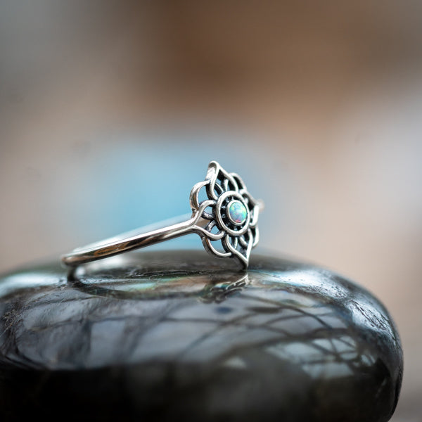 Opal Mandala Ring