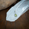 Dainty Pear Cut Peridot Necklace