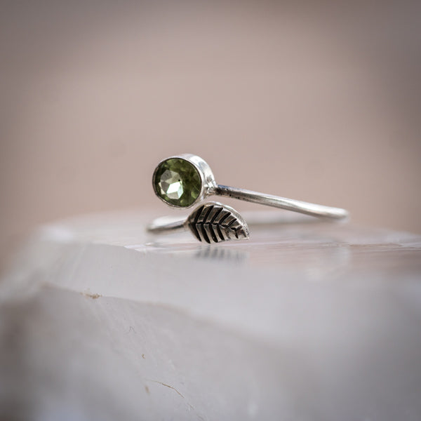 Peridot Leaf Ring