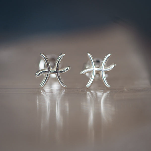 Pisces Zodiac Studs