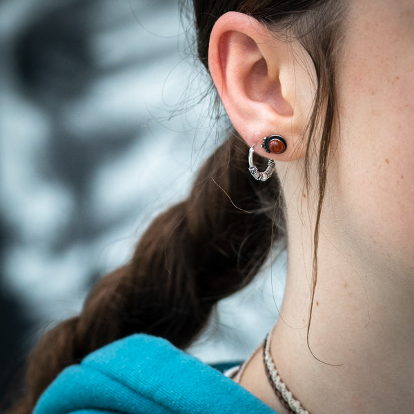 Silver Boho Hoop Earrings