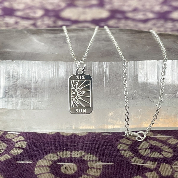 Sun Tarot Card Necklace