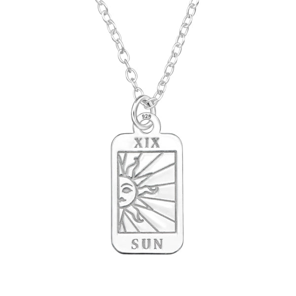 Sun Tarot Card Necklace