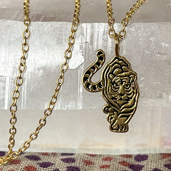 Gold Tiger Necklace