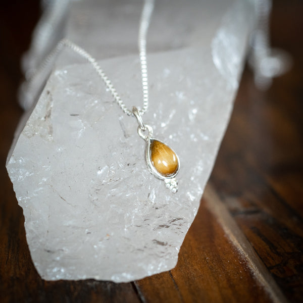 Dainty Tigers Eye Necklace