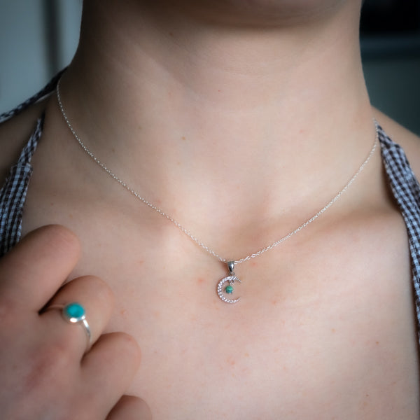 Turquoise Moon Necklace