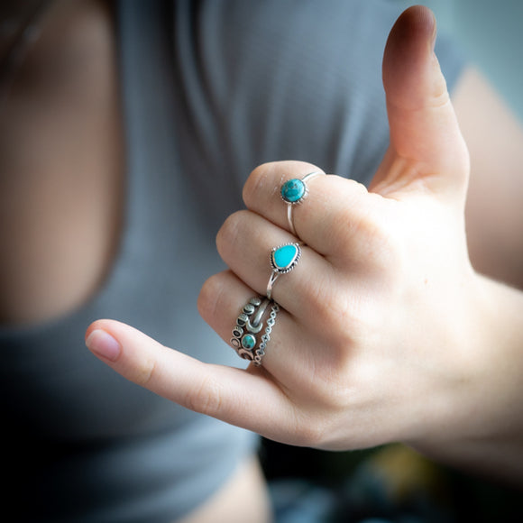 Tria Turquoise Ring