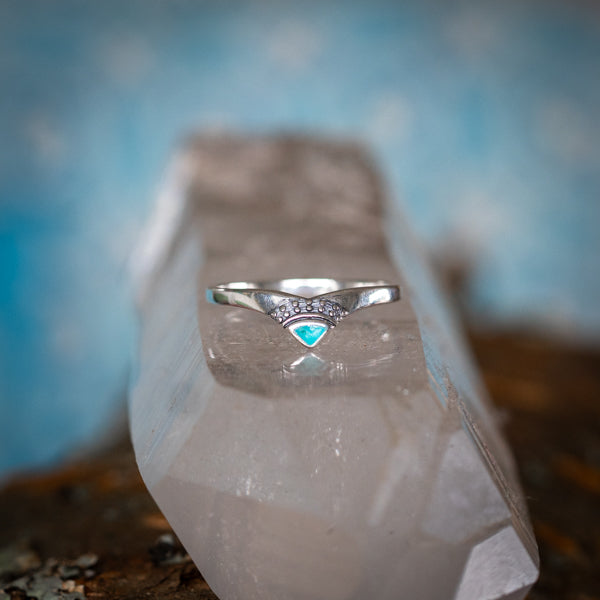 V Stacking Turquoise Ring