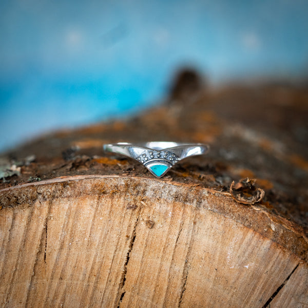 V Stacking Turquoise Ring